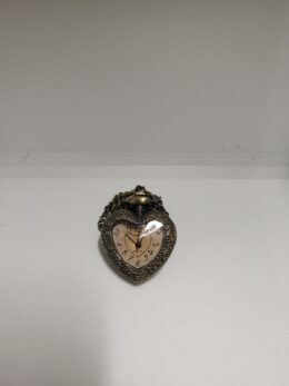 Small Rose Tinted Heart Pocket Watch