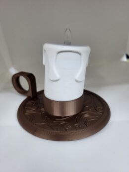 Victorian Short Candle Holder | Bronze