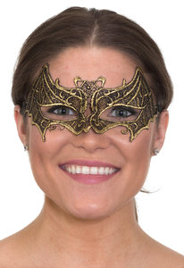 Lace Bat Mask  Gold
