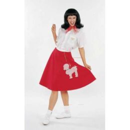 1950's Poodle Skirt | Red