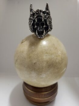 Skull with Wolf Hood Ring | Size 10