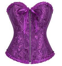 Purple Zipper Front Corset | Small