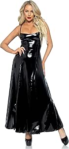 vinyl ball gown with corset lace up back | Small