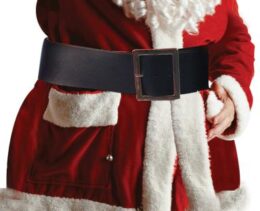Black Santa Belt with No Buckle