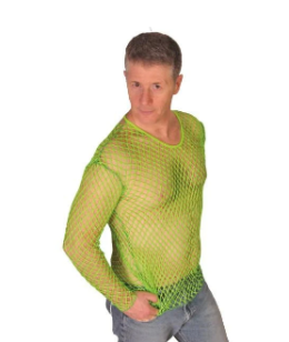 80s Green Fishnet Shirt
