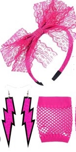 80s Glam Rock Kit |Neon Pink