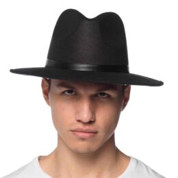Black Satin Fedora