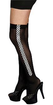 Racer Checkered Flag Thigh Highs