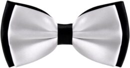 Jumbo Foam Black and White Clown Bow Tie