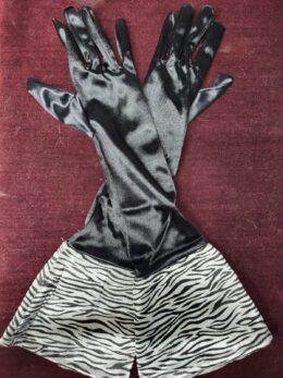 Black and Zebra Print Gloves