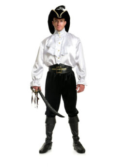 White Pirate Captain Shirt | Medium