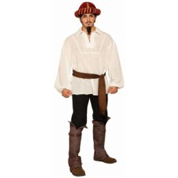 Desert Prince White Shirt and Sash Belt Set | Adult One Size