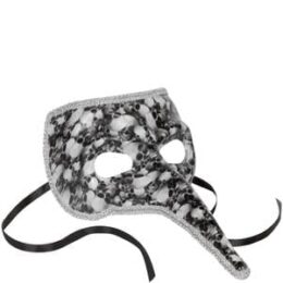 Long Nose Mask with Skull Print