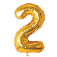 Gold Foil #2 Balloon