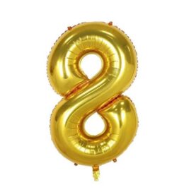 Gold Foil #8 Balloon