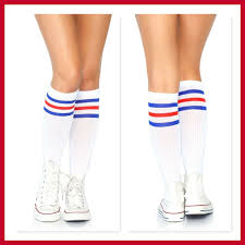 Athletic Striped Knee Highs