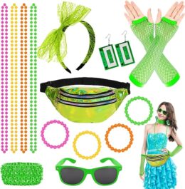 80's Neon Accessory Kit | Neon Green