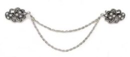 Cloak Clasp | Silver Swirl