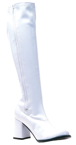 3 Inch White Gogo Boots | Size 6
