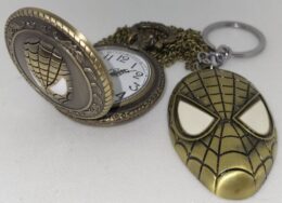 Marvel Spiderman Pocket Watch and Key Chain