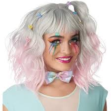 Pastel Textured Long Bob | Grey and Pink